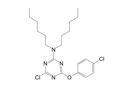 2-Chloro-4-(4-chlorophenoxy)-6-(dihexylamino)-1,3,5-triazine