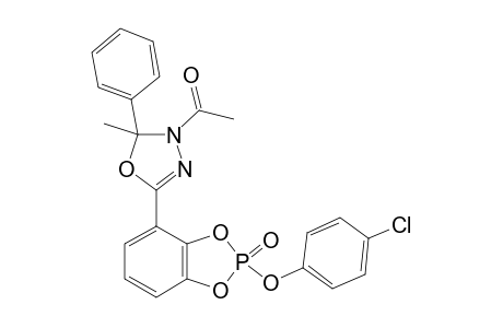 1-[2-(PHENYL)-5-[2-(4-CHLOROPHENOXY)-1,3,2-BENZODIOXA-PHOSPHOLE-4-YL-2-OXIDE]-2-METHYL-1,3,4-OXADIAZOLE-3(2H)-YL]-ETHANONE