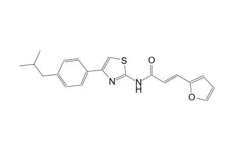 (2E)-3-(2-furyl)-N-[4-(4-isobutylphenyl)-1,3-thiazol-2-yl]-2-propenamide