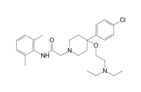 2-{4-(p-chlorophenyl)-4-[2-(diethflamino)ethoxy]piperidino}-6'-methyl-o-acetotoluidide