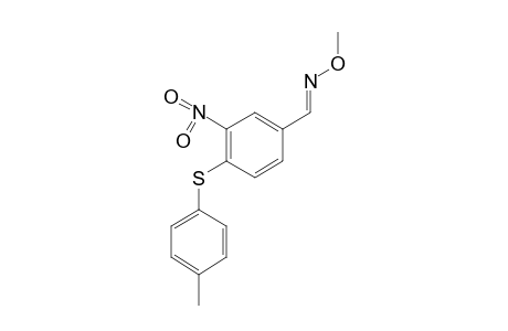 3-NITRO-4-(p-TOLYLTHIO)BENZALDEHYDE, O-METHYLOXIME