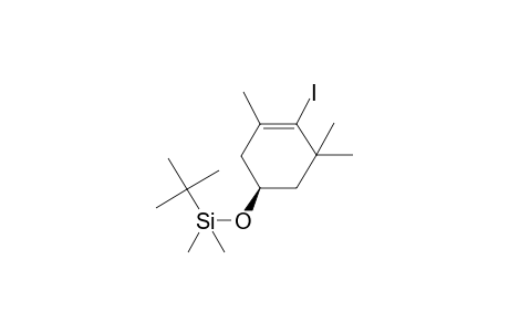 tert-Butyl-((S)-4-iodo-3,5,5-trimethyl-cyclohex-3-enyloxy)-dimethyl-silane