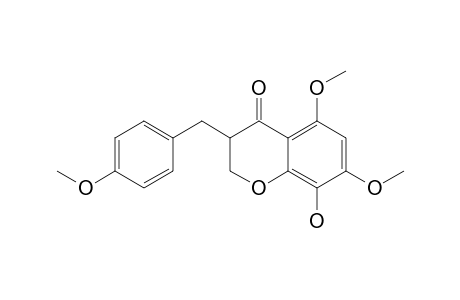 3-(4-METHOXYBENZYL)-8-HYDROXY-5,7-DIMETHOXYCHROMAN-4-ONE