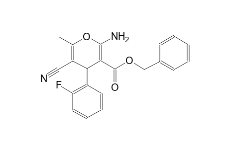 benzyl 2-amino-5-cyano-4-(2-fluorophenyl)-6-methyl-4H-pyran-3-carboxylate
