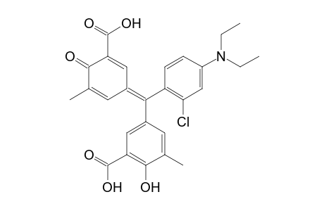 Benzoic acid, 5-[(3-carboxy-5-methyl-4-oxo-2,5-cyclohexadien-1-ylidene)[2-chloro-4-(diethylamino)phenyl]methyl]-2-hydroxy-3-methyl-
