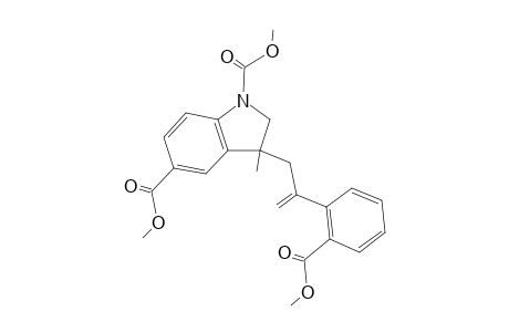 3-Methyl-3-[2-(2-methoxycarbonylphenyl)allyl]-2,3-dihydroindole-1,5-carboxylic acid dimethyl ester