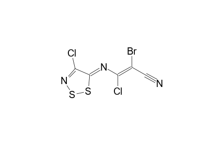 (E/Z)-1-(4-Chloro-5H-1,2,3-dithiazol-5-ylideneamino)-2-bromo-1-chloroethene-2-carbonitrile