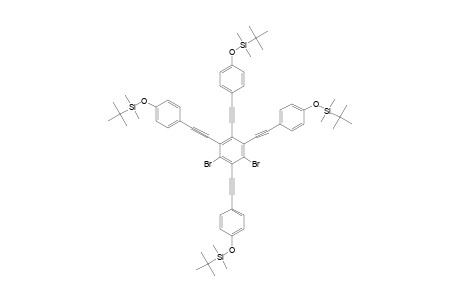 1,3-DIBROMO-2,4,5,6-TETRAKIS-[PARA-(TERT.-BUTYLDIMETHYLSILYLOXY)-PHENYLETHYNYL]-BENZENE