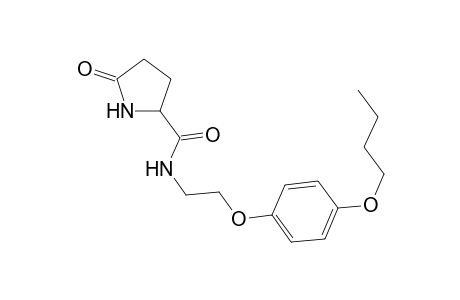 2-Pyrrolidinecarboxamide, N-[2-(4-butoxyphenoxy)ethyl]-5-oxo-