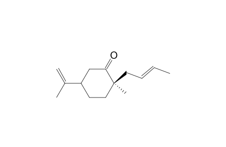 Cyclohexanone, 2-(2-butenyl)-2-methyl-5-(1-methylethenyl)-, [2.alpha.(E),4.alpha.]-