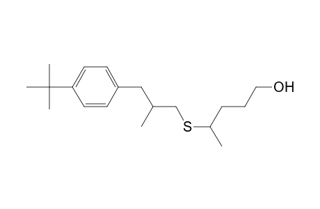 4-[3-(p-t-butylphenyl)-2-methylpropylthio]pentan-1-ol