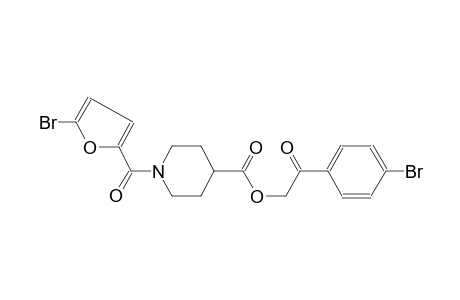 1-(5-Bromo-furan-2-carbonyl)-piperidine-4-carboxylic acid 2-(4-bromo-phenyl)-2-oxo-ethyl ester