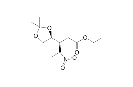 Ethyl 3-(1-Nitroethyl)-4,5-O-isopropylidenepentanoate