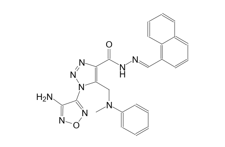 1-(4-amino-1,2,5-oxadiazol-3-yl)-5-[(methylanilino)methyl]-N'-[(E)-1-naphthylmethylidene]-1H-1,2,3-triazole-4-carbohydrazide