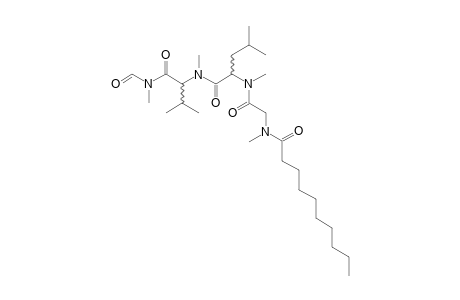 dl-Valinamide, N-methyl-N-(1-oxodecyl)glycyl-N-methyl-dl-leucyl-N-formyl-N,N2-dimethyl-