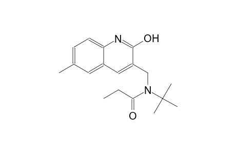 N-(tert-butyl)-N-[(2-hydroxy-6-methyl-3-quinolinyl)methyl]propanamide