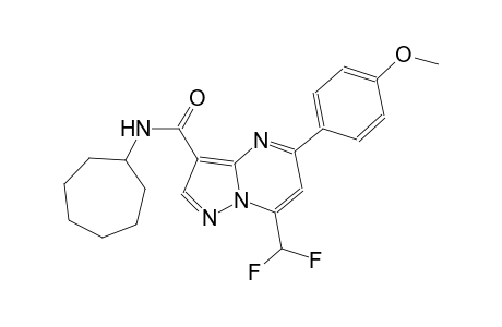 N-cycloheptyl-7-(difluoromethyl)-5-(4-methoxyphenyl)pyrazolo[1,5-a]pyrimidine-3-carboxamide