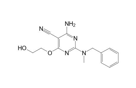 4-Amino-2-benzylmethylamino-5-cyano-6-(2-hydroxyethoxy)pyrimidine
