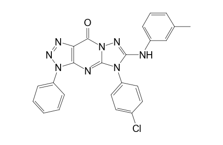 6-[(3'-Methylphenyl)amino]-5-(p-chlorophenyl)-3,5-dihydro-3-phenyl-1,2,3-triazolo[4,5-d]-1,2,4-triazolo[1,5-a]pyrimidin-9-one
