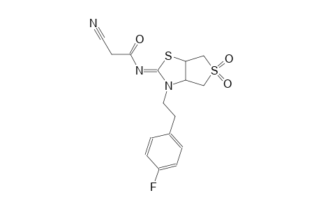 acetamide, 2-cyano-N-((2Z)-3-[2-(4-fluorophenyl)ethyl]tetrahydro-5,5-dioxidothieno[3,4-d]thiazol-2(3H)-ylidene)-