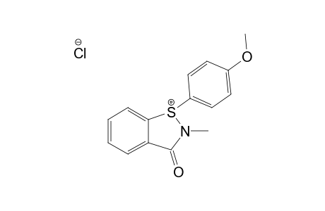 2,3-DIHYDRO-1-(4-METHOXYPHENYL)-2-METHYL-3-OXO-1,2-BENZISOTHIAZOL_1-IUM_CHLORIDE