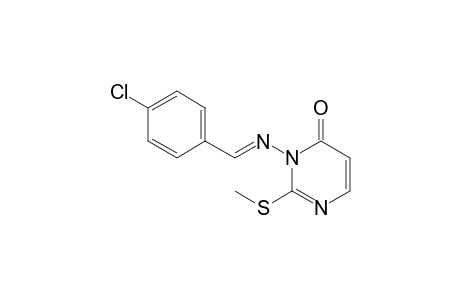 3-[(E)-(4-chlorobenzylidene)amino]-2-(methylthio)pyrimidin-4-one
