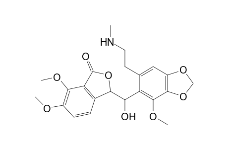 (-)-3-{[2-(.beta.-N-Methylaminoethyl)-6-methoxy-4,5-methylenedioxyphenyl]hydroxymethyl}-6,7-dimethoxy-1(3H)-isobenzofuranone isomer