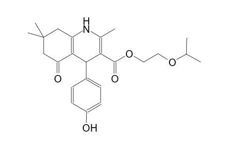 2-isopropoxyethyl 4-(4-hydroxyphenyl)-2,7,7-trimethyl-5-oxo-1,4,5,6,7,8-hexahydro-3-quinolinecarboxylate