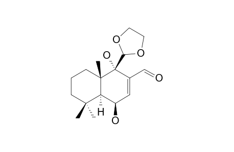 (1S,4R,4aS,8aS)-1-(1,3-dioxolan-2-yl)-1,4-dihydroxy-5,5,8a-trimethyl-4a,6,7,8-tetrahydro-4H-naphthalene-2-carbaldehyde