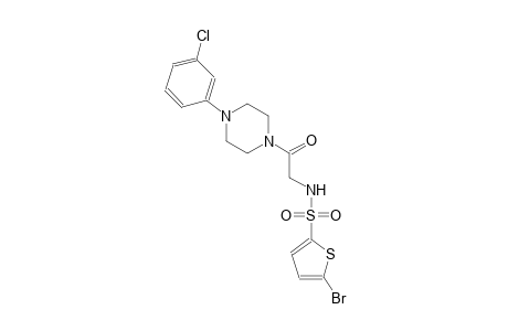 5-bromo-N-{2-[4-(3-chlorophenyl)-1-piperazinyl]-2-oxoethyl}-2-thiophenesulfonamide