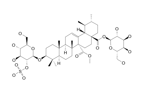 3-O-[BETA-D-2-O-SULPHONYLGLUCOPYRANOSYL]-QUINOVIC-ACID-27-O-METHYL-28-O-[BETA-D-GLUCOPYRANOSYL]-ESTER