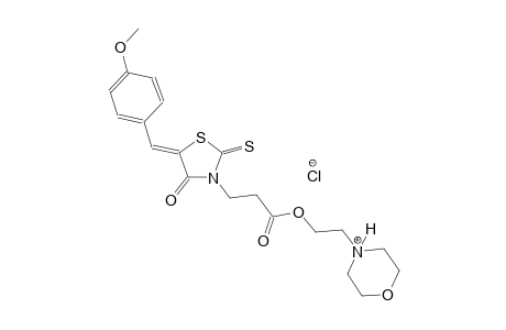 4-[2-({3-[(5Z)-5-(4-methoxybenzylidene)-4-oxo-2-thioxo-1,3-thiazolidin-3-yl]propanoyl}oxy)ethyl]morpholin-4-ium chloride
