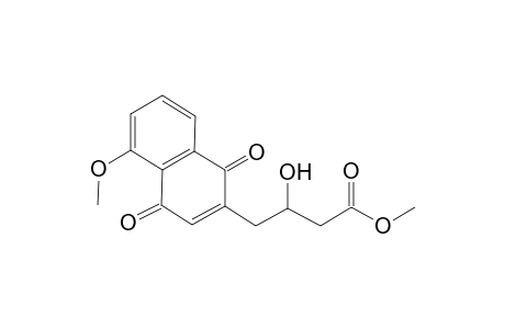 Methyl rac-4-[1,4-dihydro-5-methoxy-1,4-dioxo-2-naphthyl]-3-hydroxybutyrate