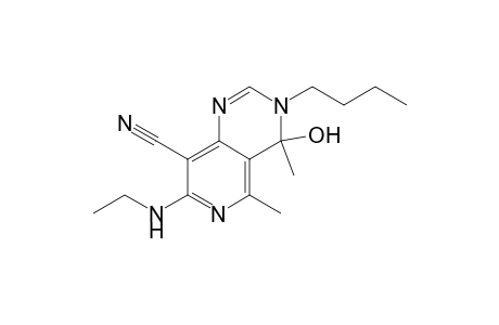 3-Butyl-4,5-dimethyl-4-hydroxy-7-ethylamino-3,4-dihydropyrido[4,3-d]pyrimidine-8-nitrile