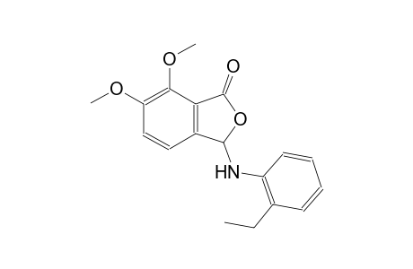 3-(2-ethylanilino)-6,7-dimethoxy-2-benzofuran-1(3H)-one