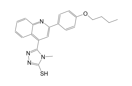 5-[2-(4-butoxyphenyl)-4-quinolinyl]-4-methyl-4H-1,2,4-triazole-3-thiol