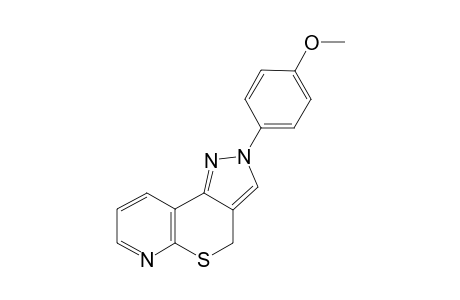 2-(p-Methoxyphenyl)-{pyrido[2,3-b]thiopyrano[4,3-c]pyrazole]