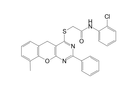 Acetamide, N-(2-chlorophenyl)-2-[(9-methyl-2-phenyl-5H-[1]benzopyrano[2,3-d]pyrimidin-4-yl)thio]-