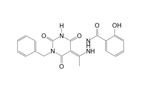 N'-[(1E)-1-(1-benzyl-2,4,6-trioxotetrahydro-5(2H)-pyrimidinylidene)ethyl]-2-hydroxybenzohydrazide
