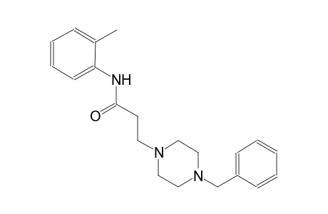 1-piperazinepropanamide, N-(2-methylphenyl)-4-(phenylmethyl)-