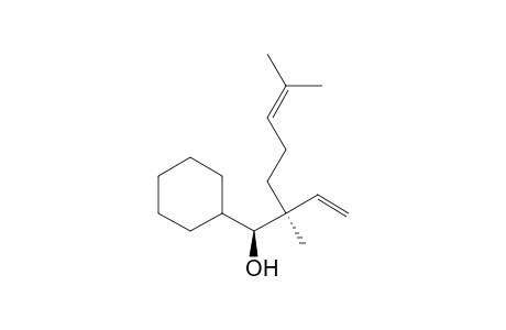 (1S,2S)-1-cyclohexyl-2,6-dimethyl-2-vinyl-hept-5-en-1-ol