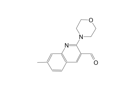 3-quinolinecarboxaldehyde, 7-methyl-2-(4-morpholinyl)-