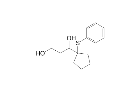 1-(1-phenylsulfanylcyclopentyl)propane-1,3-diol