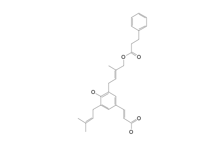 (E)-3-[4-HYDROXY-3-[E-4-(2,3-DIHYDROCINNAMOYLOXY)-3-METHYL-2-BUTENYL]-5-PRENYL-PHENYL]-2-PROPENOIC-ACID