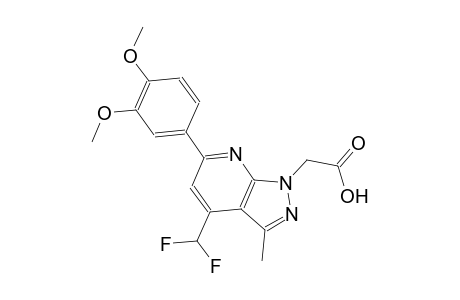 1H-pyrazolo[3,4-b]pyridine-1-acetic acid, 4-(difluoromethyl)-6-(3,4-dimethoxyphenyl)-3-methyl-