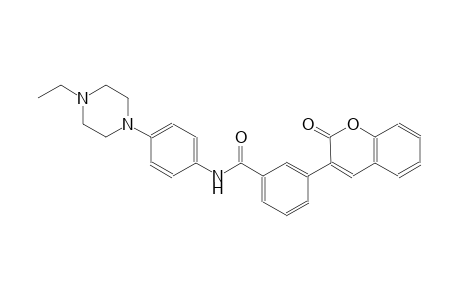 N-[4-(4-ethyl-1-piperazinyl)phenyl]-3-(2-oxo-2H-chromen-3-yl)benzamide