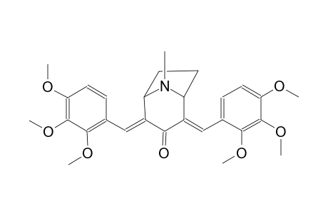 8-azabicyclo[3.2.1]octan-3-one, 8-methyl-2,4-bis[(2,3,4-trimethoxyphenyl)methylene]-, (2E,4E)-