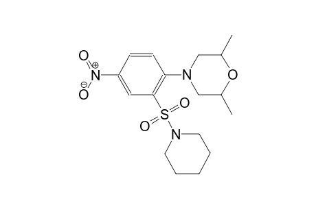 2,6-dimethyl-4-[4-nitro-2-(1-piperidinylsulfonyl)phenyl]morpholine