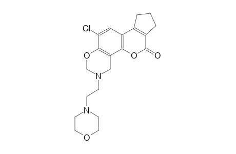 2H-cyclopenta[4,5]pyrano[2,3-f][1,3]benzoxazin-6(7H)-one, 11-chloro-3,4,8,9-tetrahydro-3-[2-(4-morpholinyl)ethyl]-