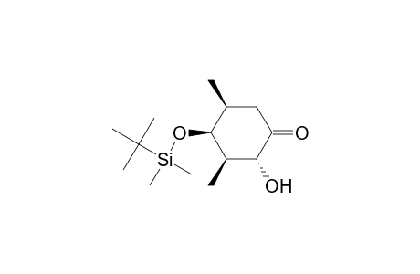 Cyclohexanone, 4-[[(1,1-dimethylethyl)dimethylsilyl]oxy]-2-hydroxy-3,5-dimethyl-, (2.alpha.,3.beta.,4.beta.,5.beta.)-(.+-.)-